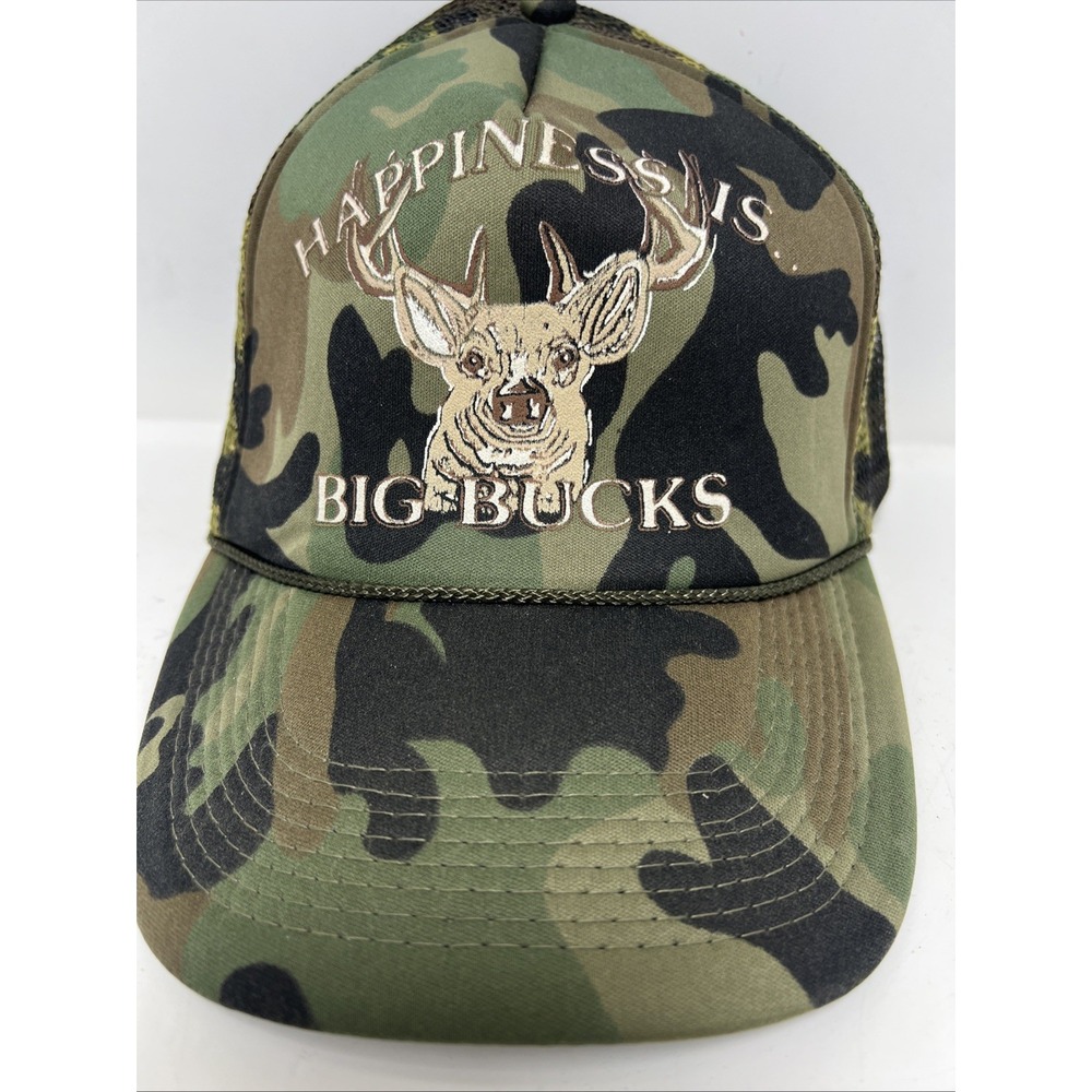 Happiness is Big Bucks baseball hat snapback